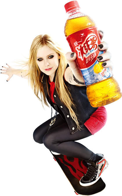 Avril Lavigne 2013 Photoshoot Download - Uni President Ice Tea (480x690), Png Download