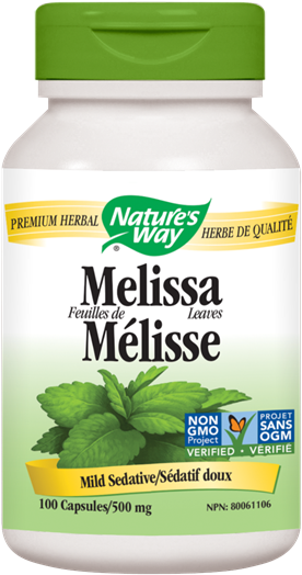 Melissa Leaves - Nature's Way Melissa Leaves - 500 Mg - 100 Capsules (391x600), Png Download