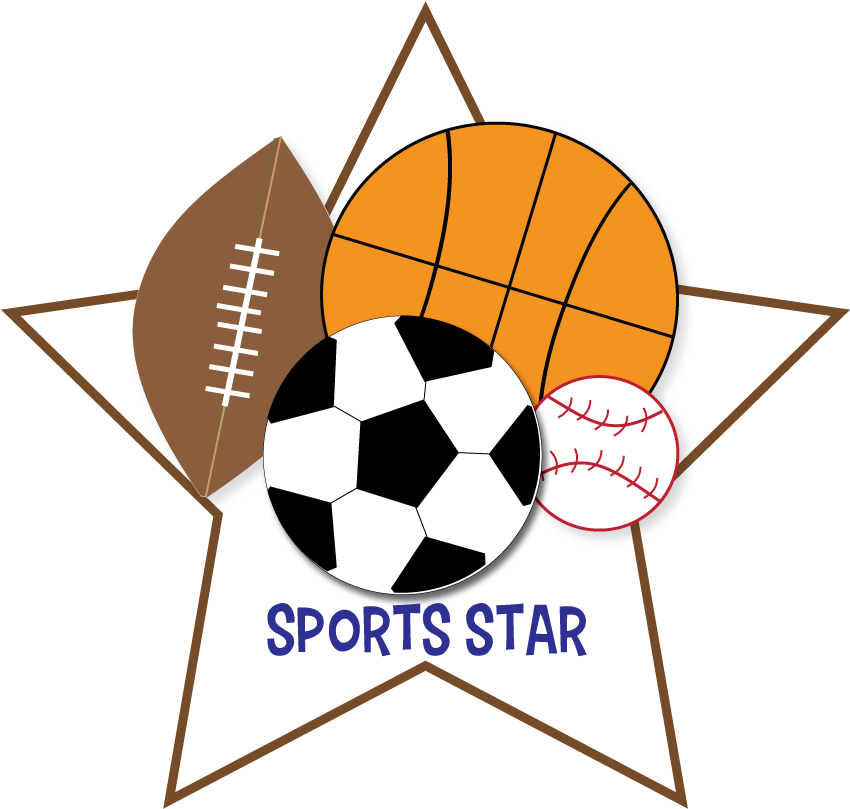 The Shining Sports Star - Sports Clipart (861x828), Png Download