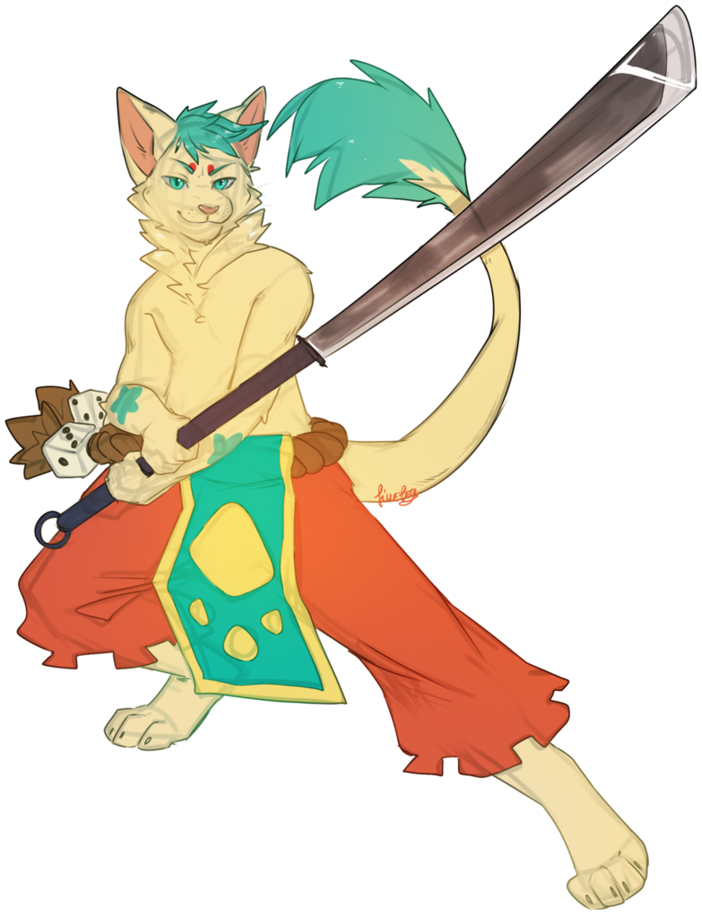 Tim Swordscat - By Fiuefey - Cartoon (783x1021), Png Download
