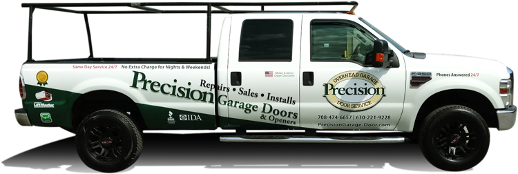 Precison Garage Door Repair Truck - Warranty (750x252), Png Download