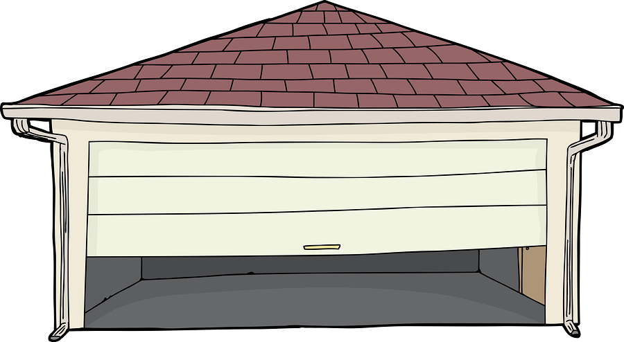 Garage Door Clip Art (900x494), Png Download