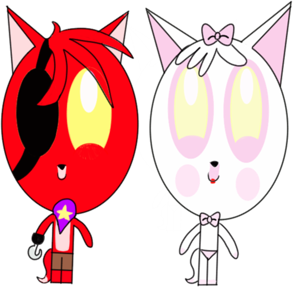 Chibi Foxy X Mangle - Foxy X Mangle (600x960), Png Download