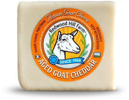 Redwood Hill Farm Artisan Aged Goat Cheddar Cheese, (430x333), Png Download