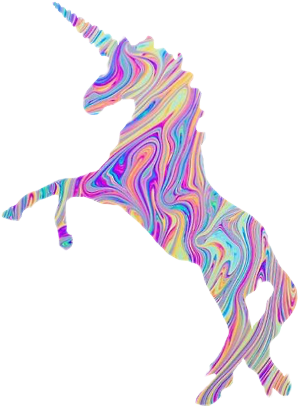 Ofwgkta Unicorn Tumblr Download - Rainbow Oil Spill Unicorn (1046x1420), Png Download