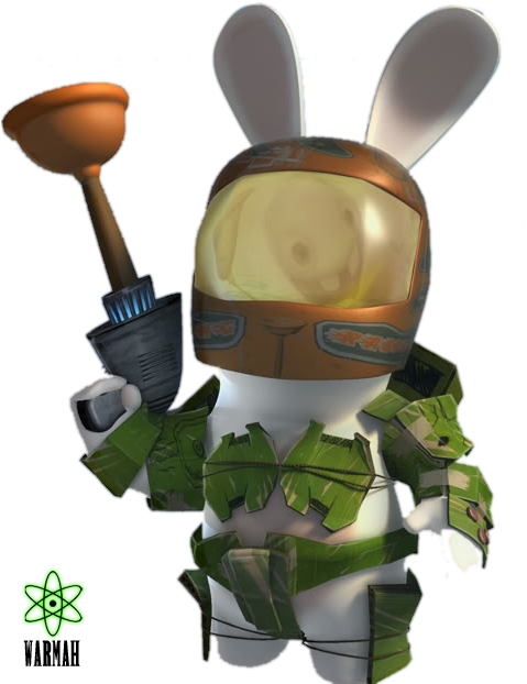 Render Jeux Vidéo - Robot Lapin Cretin (480x647), Png Download
