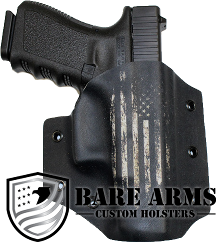 Distressed American Flag - Kydex Holster Custom (472x500), Png Download