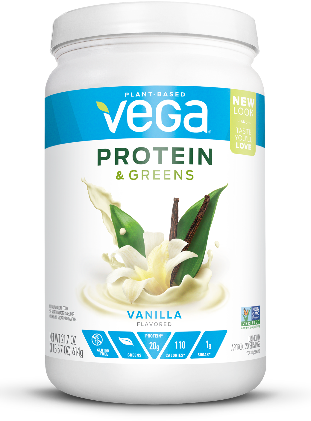 Vega Plant Protein & Greens Powder, Vanilla, 20g Protein, (1038x1466), Png Download