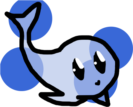 Kawaii Whale (482x413), Png Download