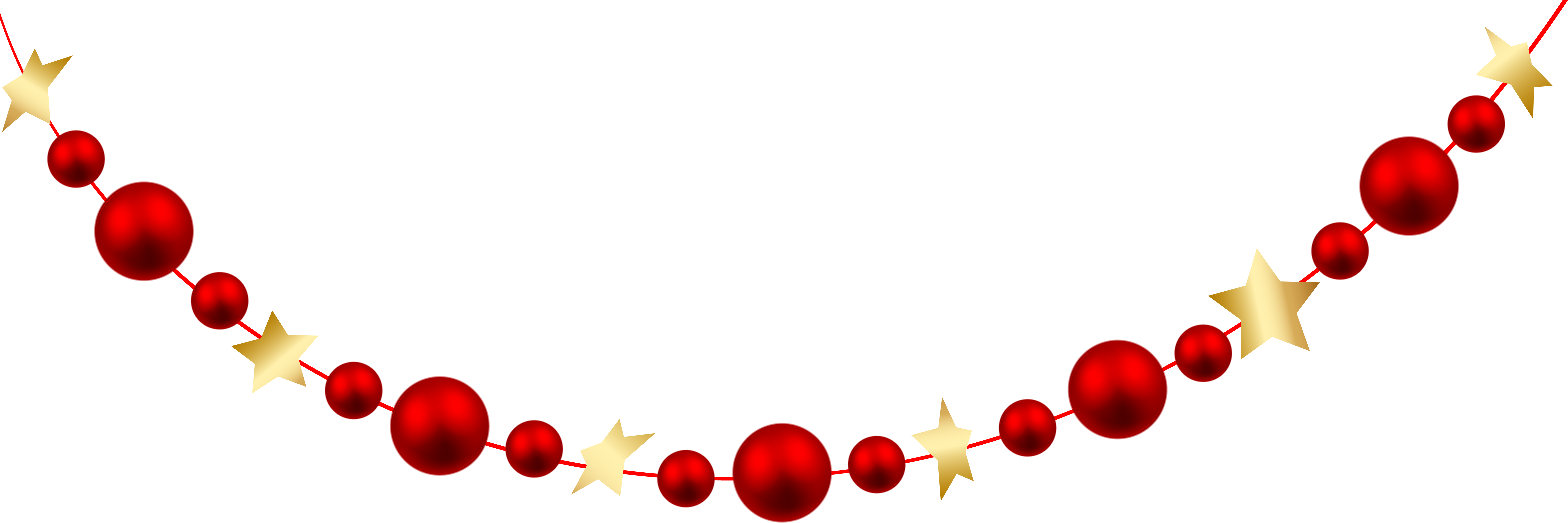 Hanging Christmas Balls Clipart (8000x2671), Png Download