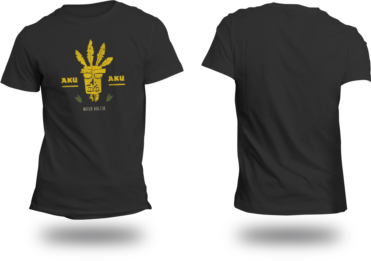 Crash Bandicoot Trilogy Merchandise Aku Aku Shirt - Texas Tech T Shirt Designs (1503x1331), Png Download