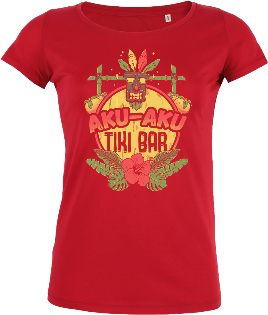 Ilustrata Aku Aku Tiki Bar T Shirt Stella Loves Red (1044x1044), Png Download