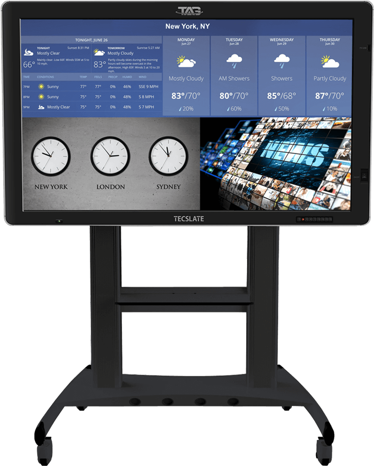 The Tag Techslate Is An Interactive Touchscreen Display - Tag Global System Tag Tecslate 65 Inch | Interactive (900x950), Png Download