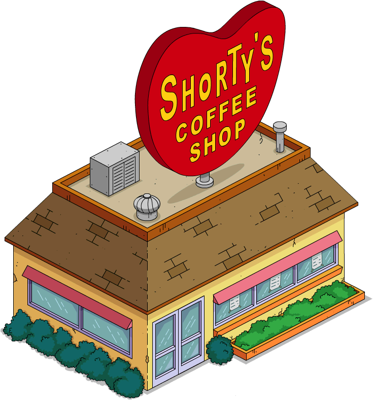 Tapped Out Shortys Coffee Shop - Shorty's Coffee Shop Tapped Out (735x788), Png Download