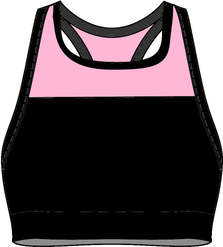 Color Blocked Sports Bra - Blouse (500x500), Png Download
