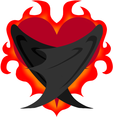 Flaming Hearts - Love (450x450), Png Download