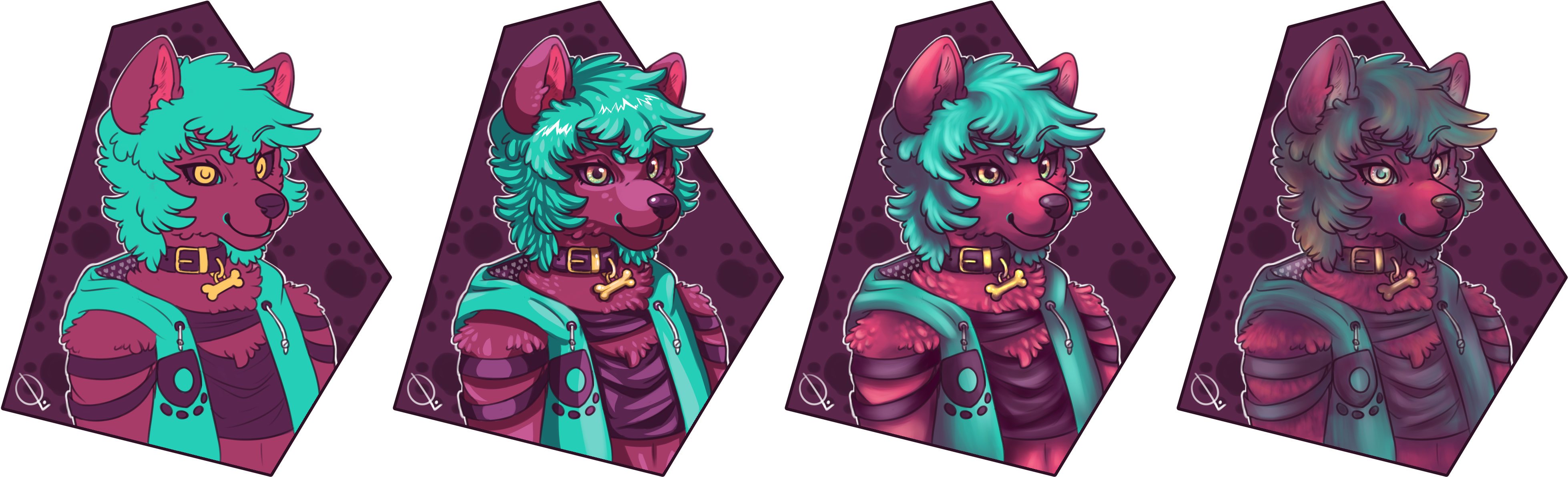 Red Wolf Portrait - Illustration (3965x1223), Png Download