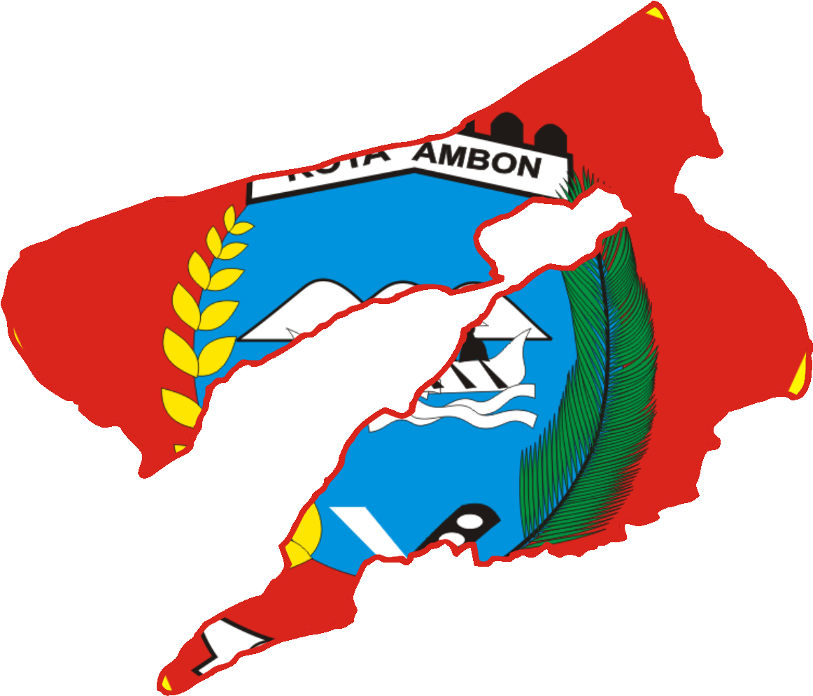 Peta Lambang Kota Ambon - Ambon, Maluku (1218x1024), Png Download