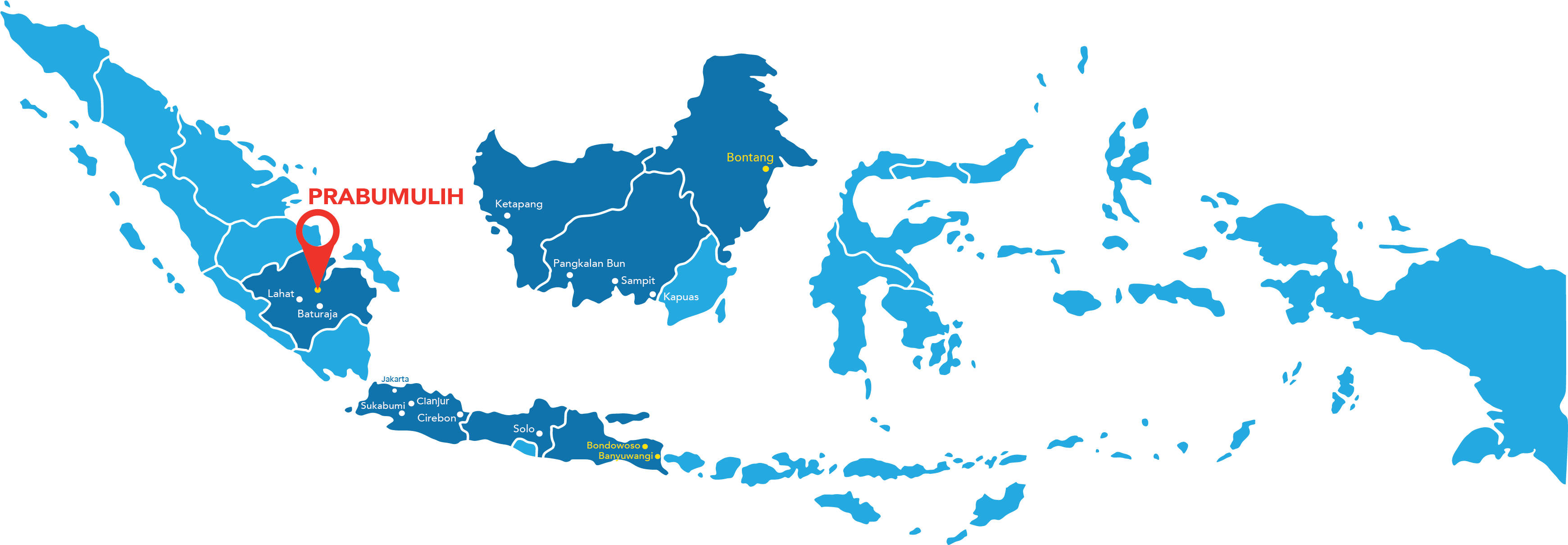 Citimall Prabumulih - Indonesia Map Vector (4000x1250), Png Download