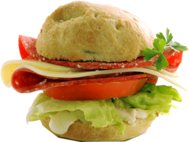 New Orleans Muffuletta Sandwich - Fast Food (1200x520), Png Download