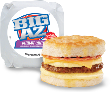 Big Az Ultimate Omelet Sandwich - Big Az Burger (576x376), Png Download