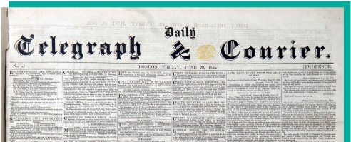 162 Years Of History - Daily Telegraph First Issue (600x200), Png Download