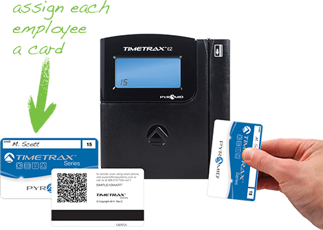 Swipe Card - Pyramid Ttez Automated Swipe Card Time Clock System (470x335), Png Download