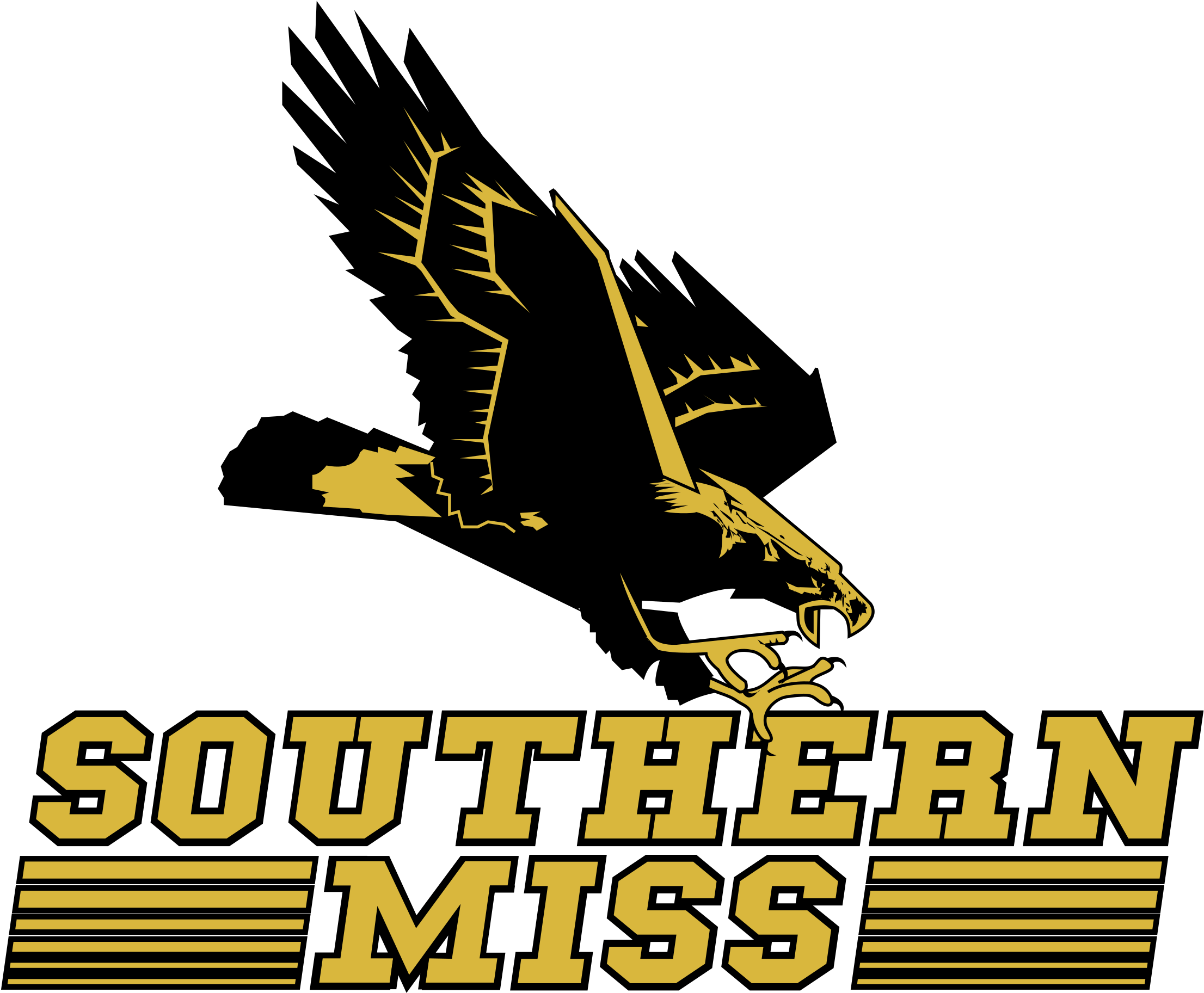 Southern Miss Golden Eagles Logo Png Transparent - Southern Mississippi Golden Eagle (2400x2400), Png Download
