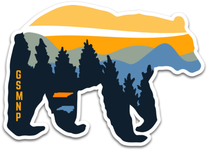 Gsmnp Decal - Smoky Mountain Bear Sticker (500x495), Png Download
