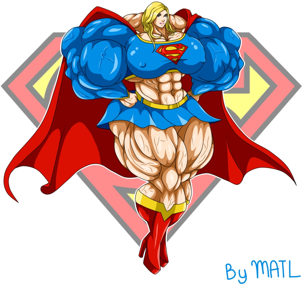 Supergirl , - Female Muscle Growth Supergirl (1024x1024), Png Download