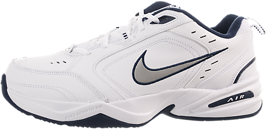 Last Men's Nike Air Monarch Iv White / Metallic Silver - Nike Air Monarch Canada (650x650), Png Download