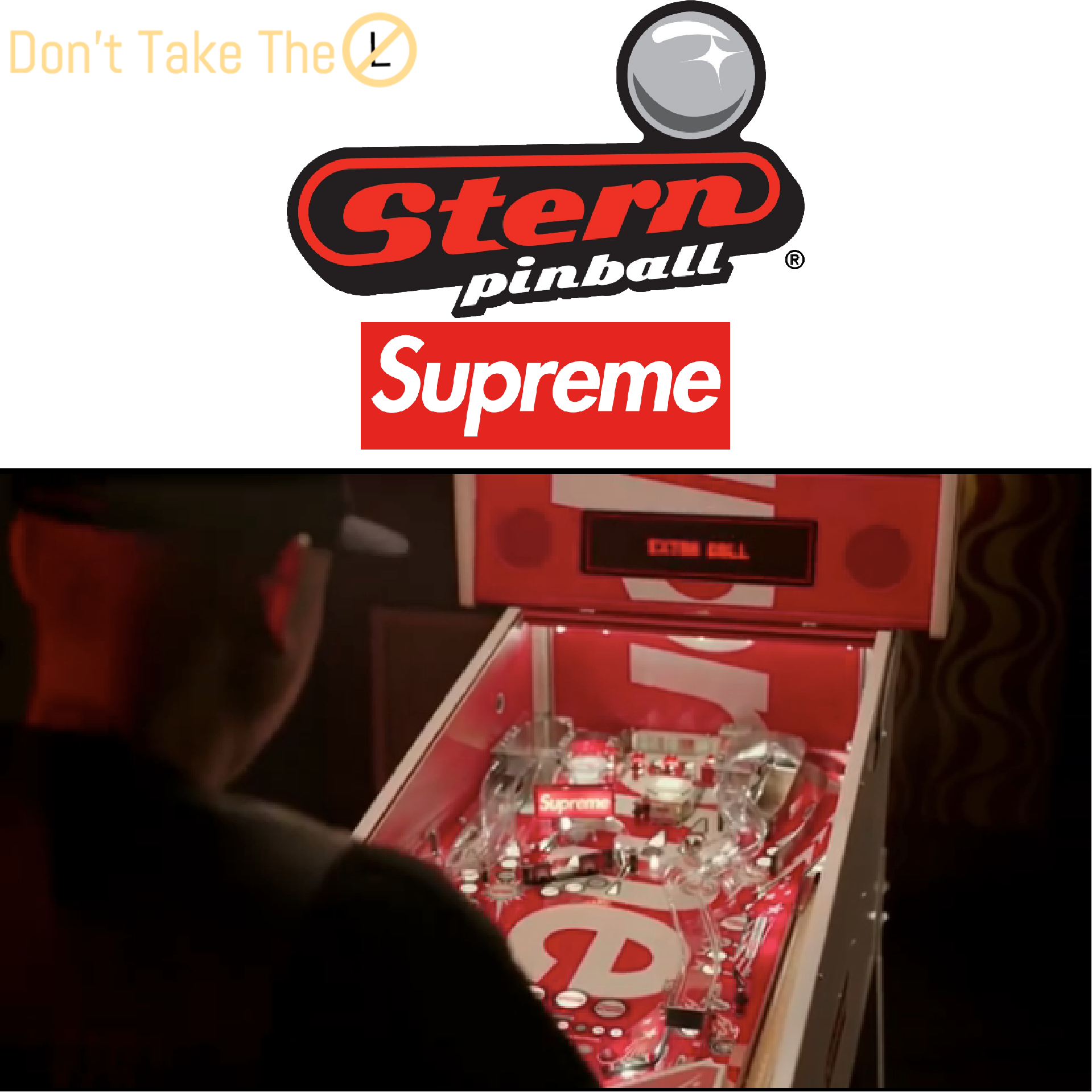 Supreme X Stern Pinball Machine - Supreme Stern Pinball Machine (1919x1919), Png Download
