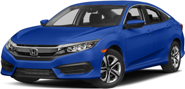 Blue 2017 Honda Civic - 2017 Honda Civic Lx Sedan (1000x480), Png Download