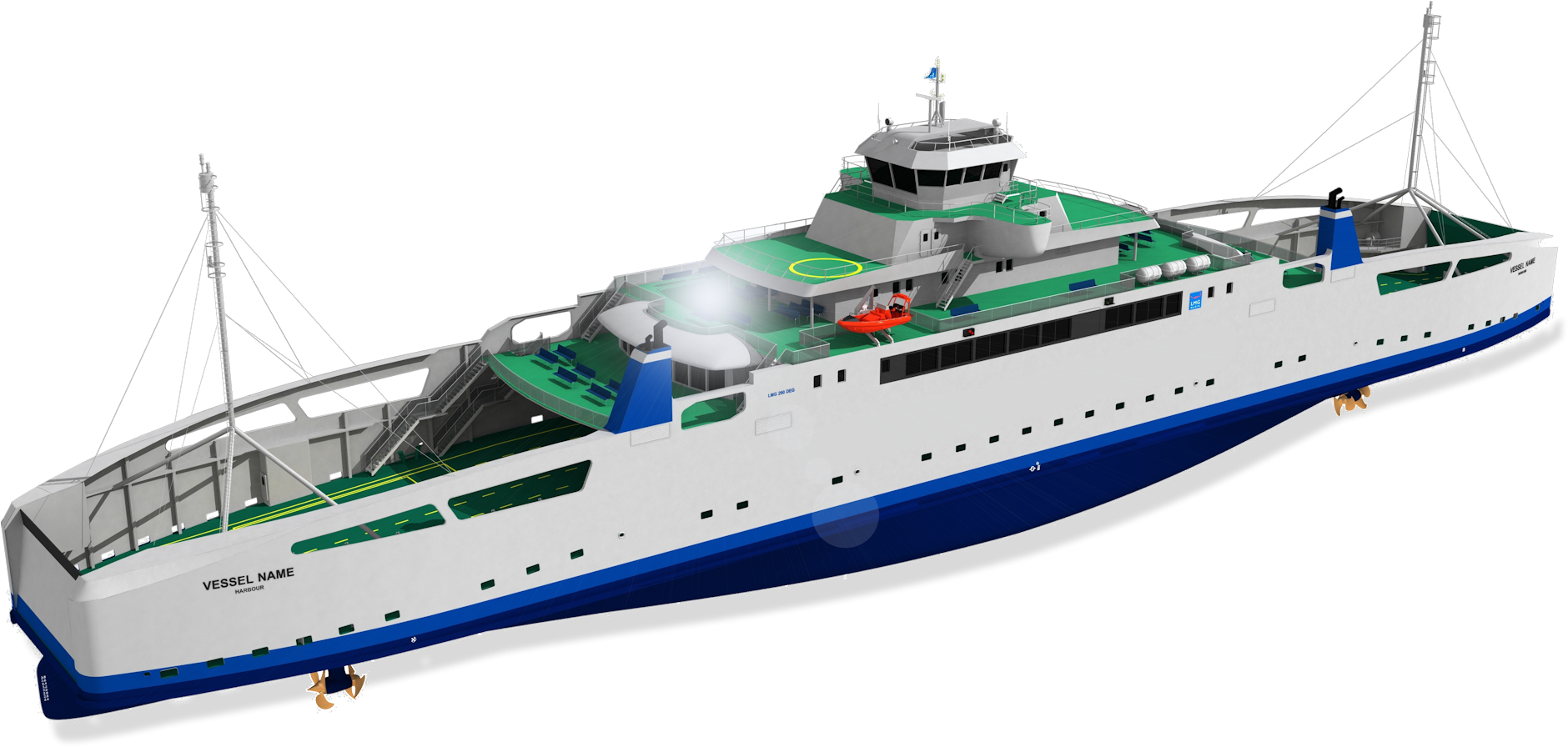 Lmg 290-deg - Ferry (2000x1080), Png Download