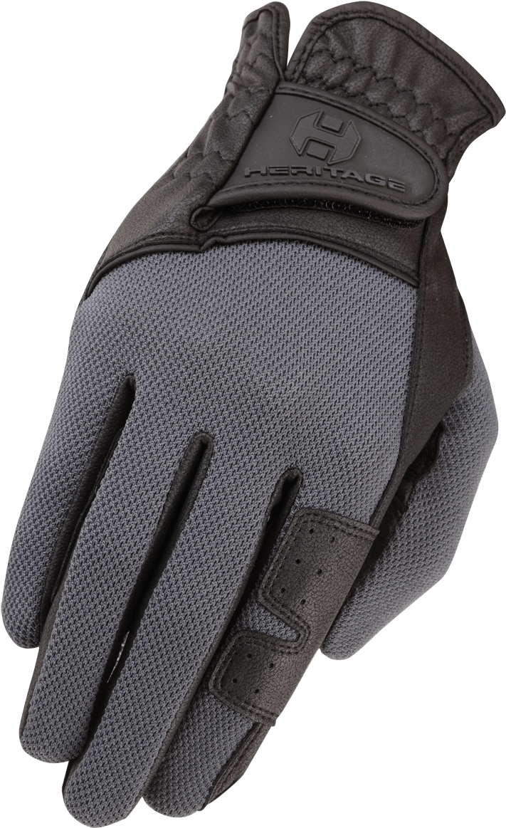 Cross Country Glove Black/grey - Heritage Gloves X-country Gloves - Ladies Riding Gloves (1200x1200), Png Download