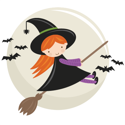 Cute Flying Witch Svg Cut File Halloween Svg Cut Files - Cute Witch Clipart Free (432x432), Png Download