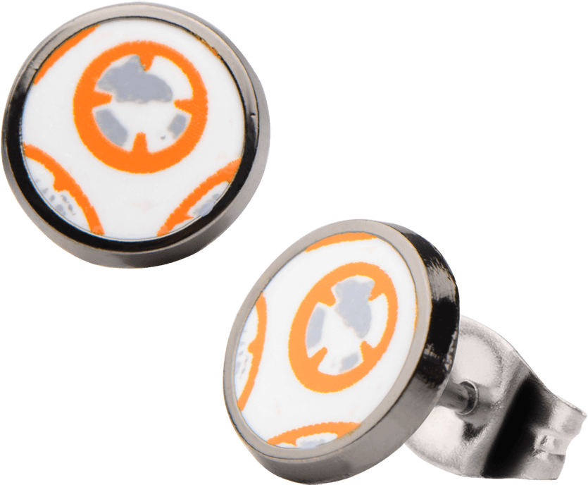 Force Awakens Bb-8 Stud Earrings - Star Wars 7 Bb8 Droid Stainless Steel Stud Earrings (850x850), Png Download