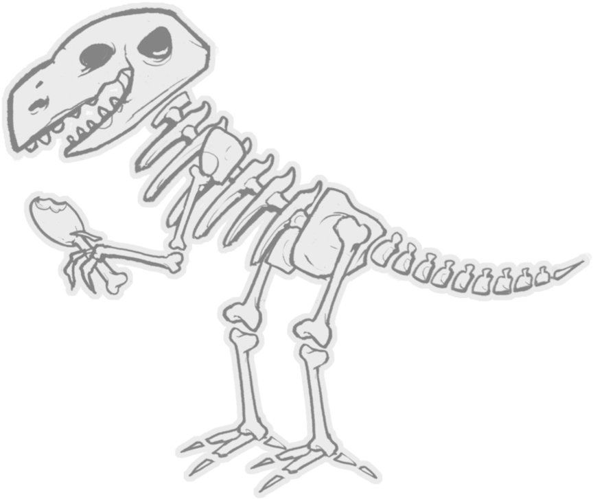 Download Hd Dinosaur Skeleton By Yobarte On Deviantart Jpg Dinosaur Skeleton Cartoon Png Transparent Png Image Nicepng Com