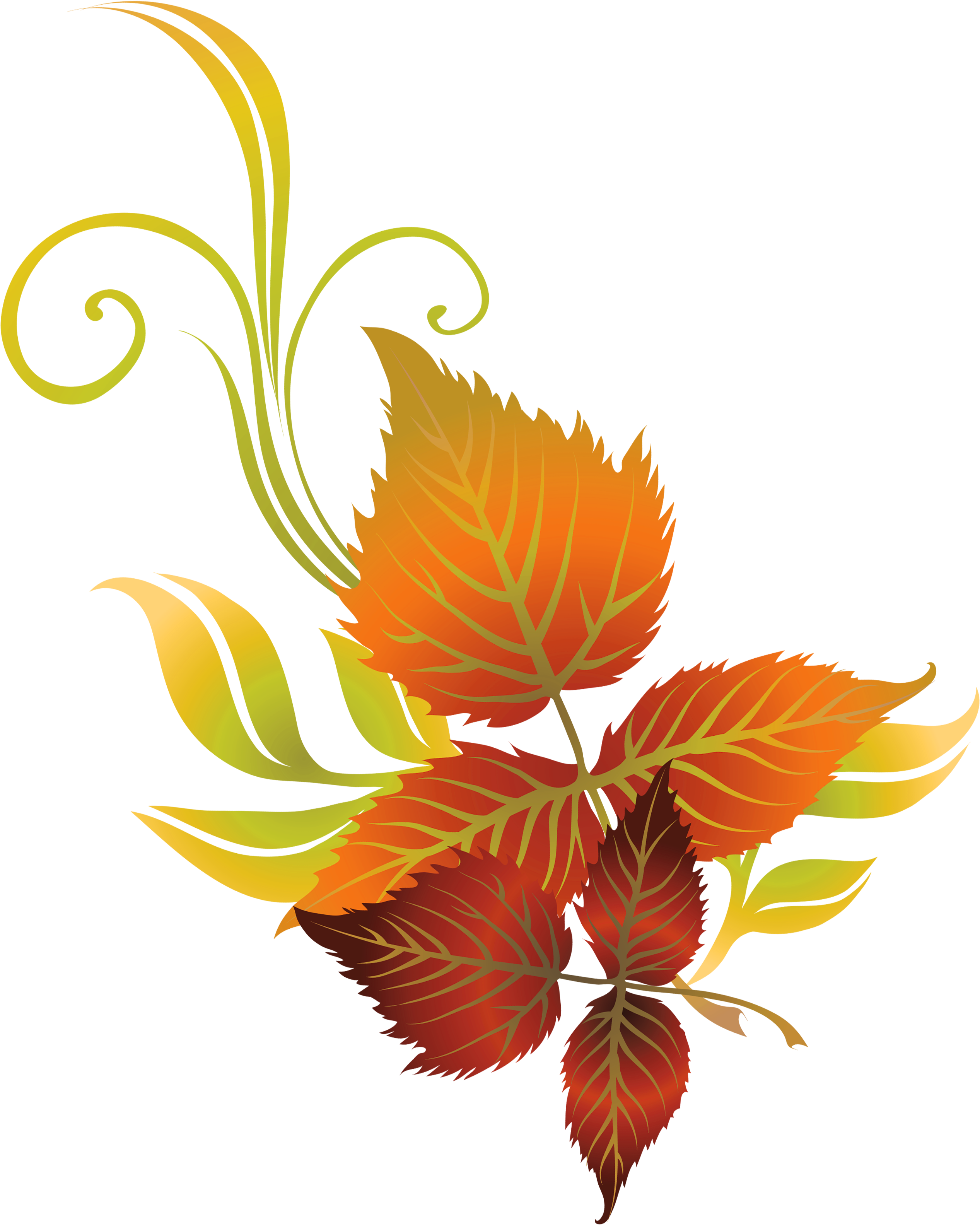 Fall Leaves Deco Png Clipart Picture - Fall Png (2779x3370), Png Download
