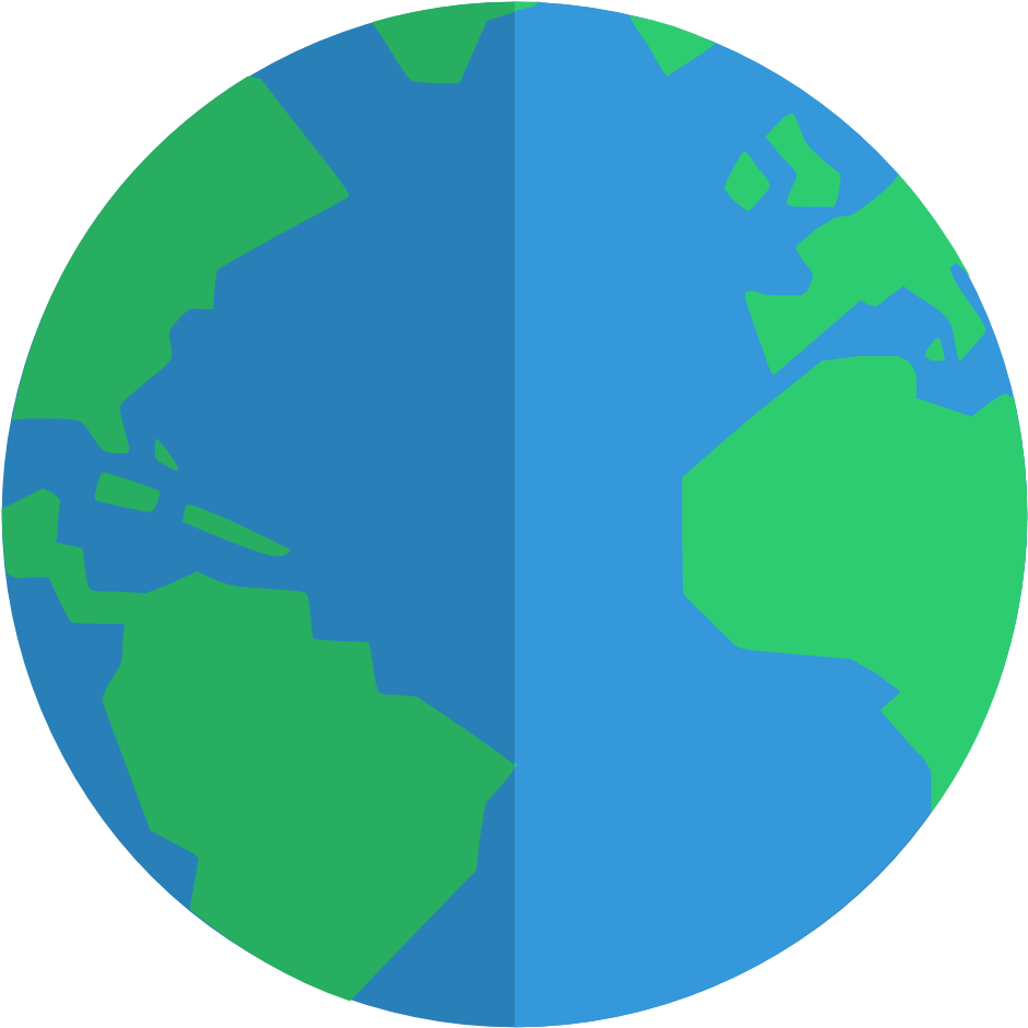 Flat Earth Png Clipart Transparent Download - Flat Globe Icon Png (1024x1024), Png Download