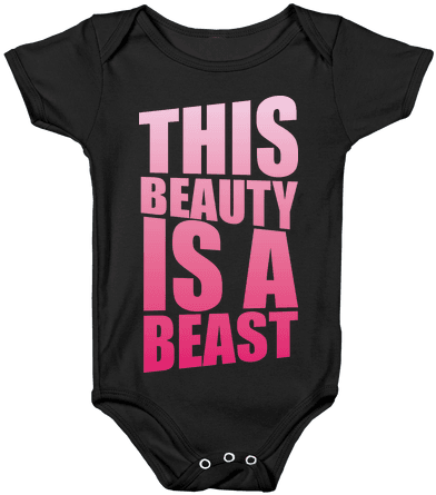 This Beauty Is A Beast Baby Onesy - Anime Baby Shirts (484x484), Png Download
