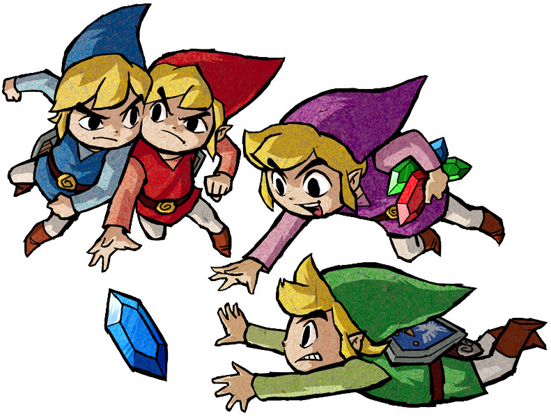 Zelda Clipart Original Link Legend - Legend Of Zelda Four Swords Links (791x598), Png Download
