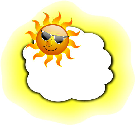 Summer Png Hd - Beat The Heat Sun (544x489), Png Download