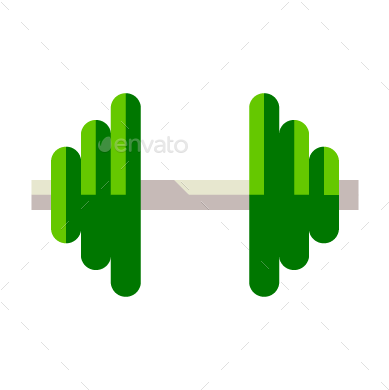 Png/dumbbell - Dumbbell Flat Design Png (400x400), Png Download
