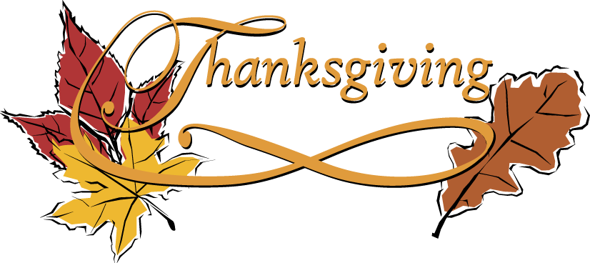 Art Musings From Inside The Bubble Happy Thanksgiving - Thanksgiving Word Clip Art (826x368), Png Download
