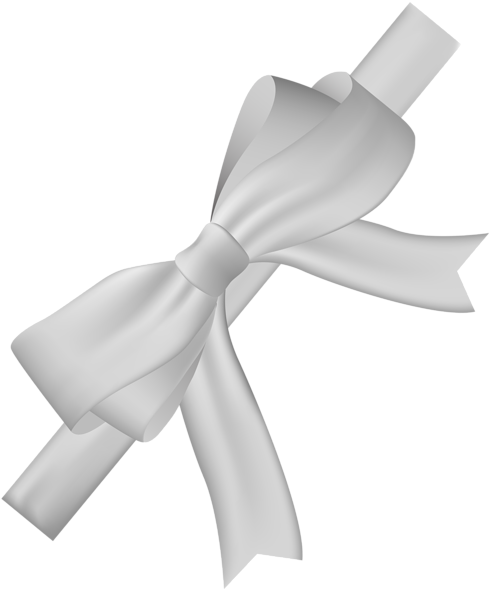 White Bow Png - White Bow Transparent Background (504x600), Png Download