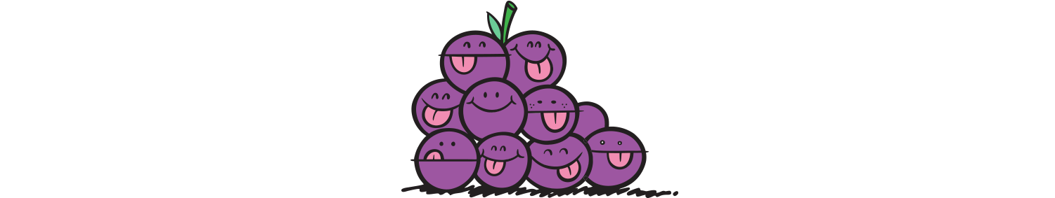 Grapes Clipart Tumblr Transparent - Jolly Rancher Grape Character (1500x500), Png Download