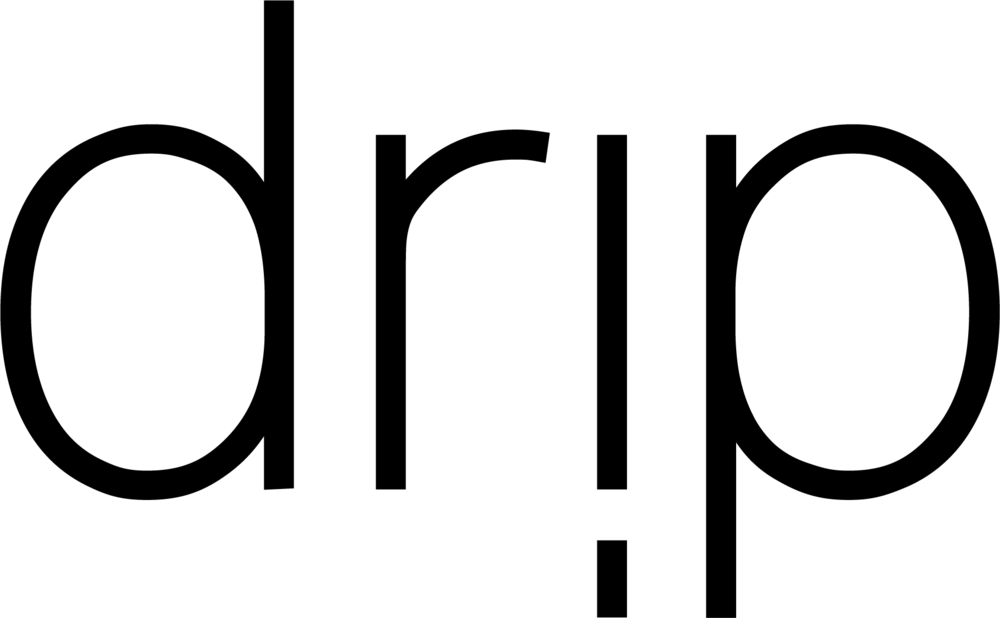 Drip Logo Notag Black (1000x618), Png Download