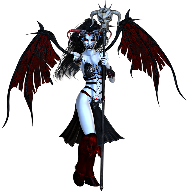 Demon, Devil, Halloween, Hell, Horror, Satan, Scary - Png Demon Woman (627x640), Png Download