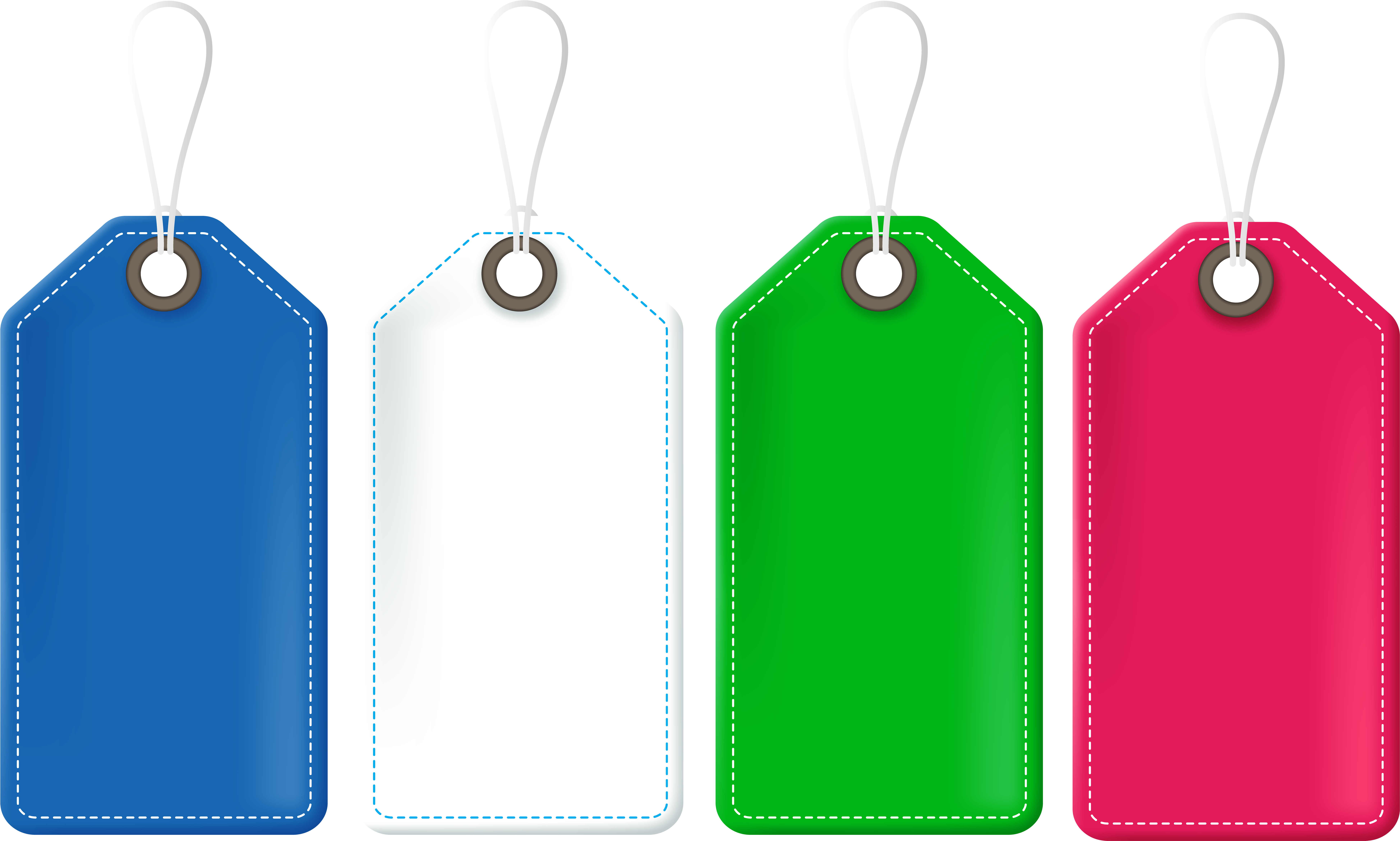 Price Tag Set Png Transparent Clip Art Image (8000x4801), Png Download